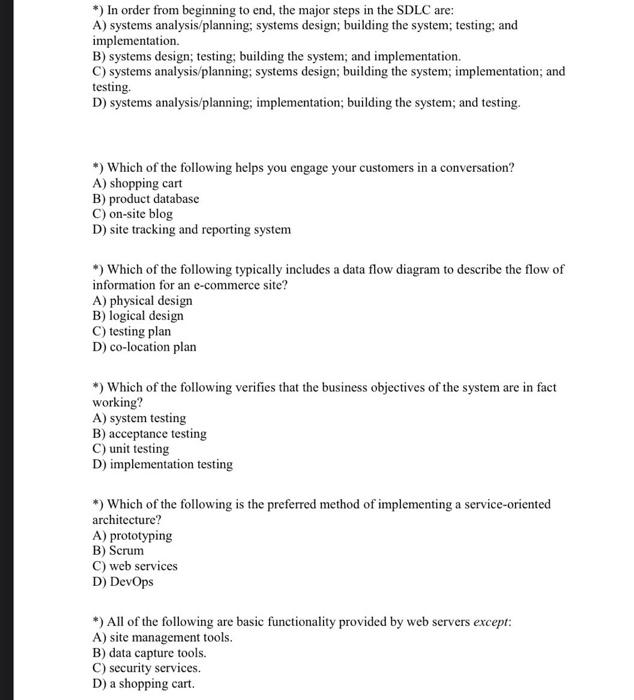 merchant server software except: A) a product catalog. B) marketing analytics. C)