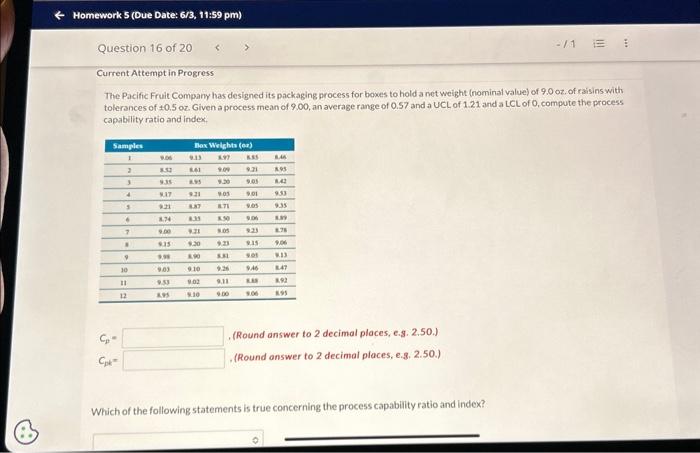 helppp!! Current Attempt in Progress The Pacific Fruit Company has designed its