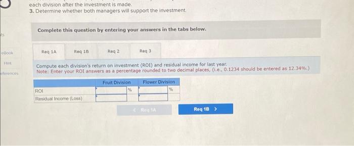 Income [LO 10-4, 10-5] Orange Corporation has two divisions: Fruit and Flower.