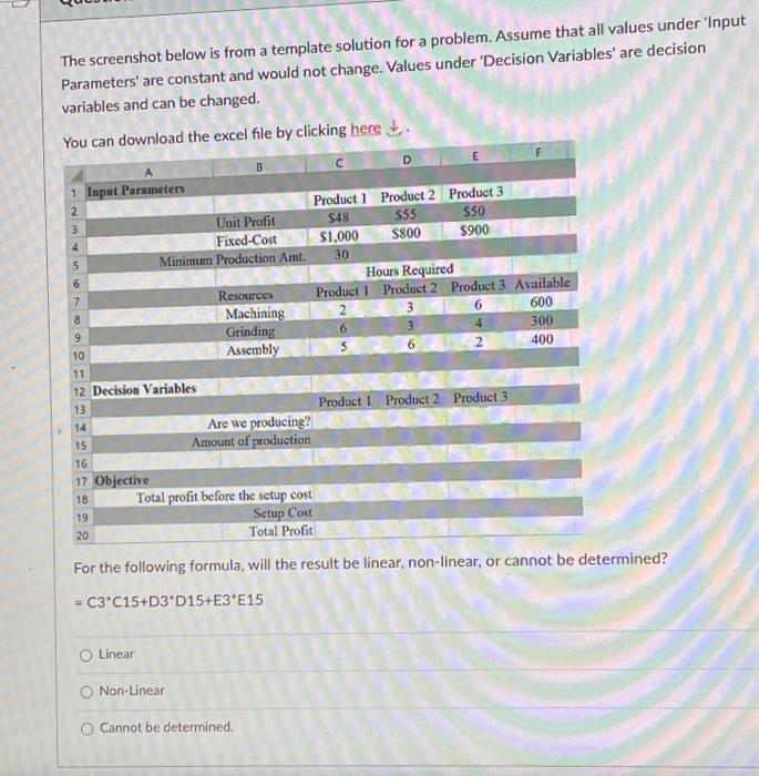  The screenshot below is from a template solution for a problem.