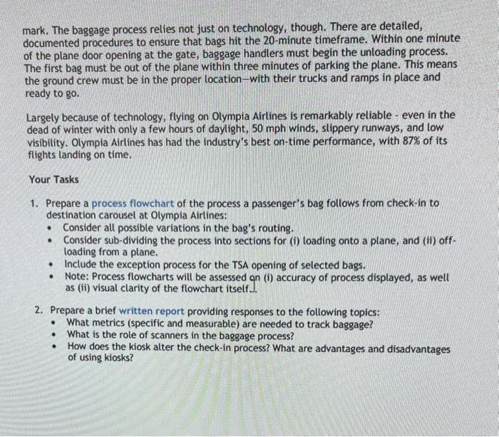 with operations across Eastern Canada. Simcoe Skies wants to improve its baggage