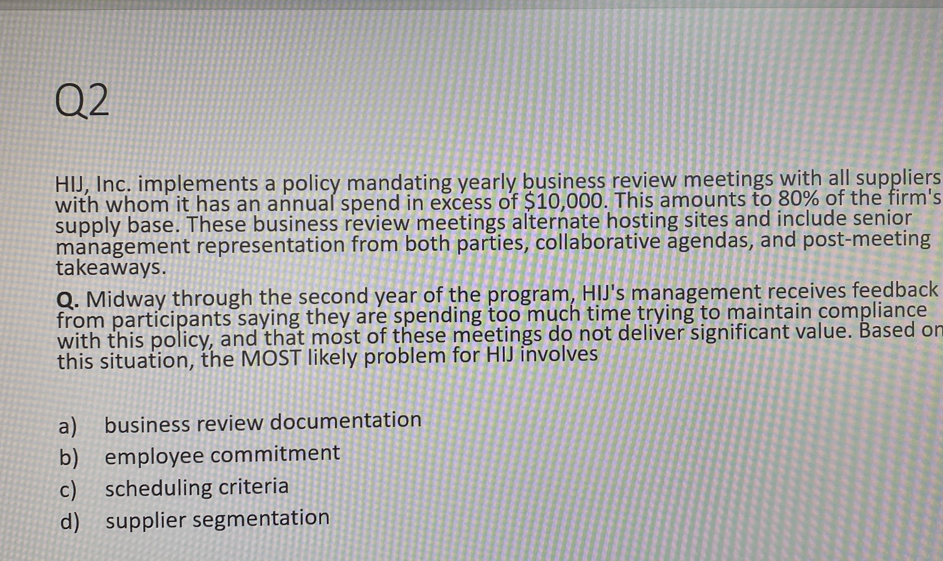 The correct answer is option D Please explain why option D and