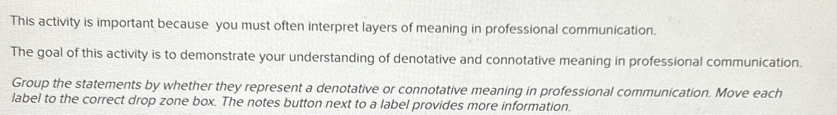  This activity is important because you must often interpret layers of