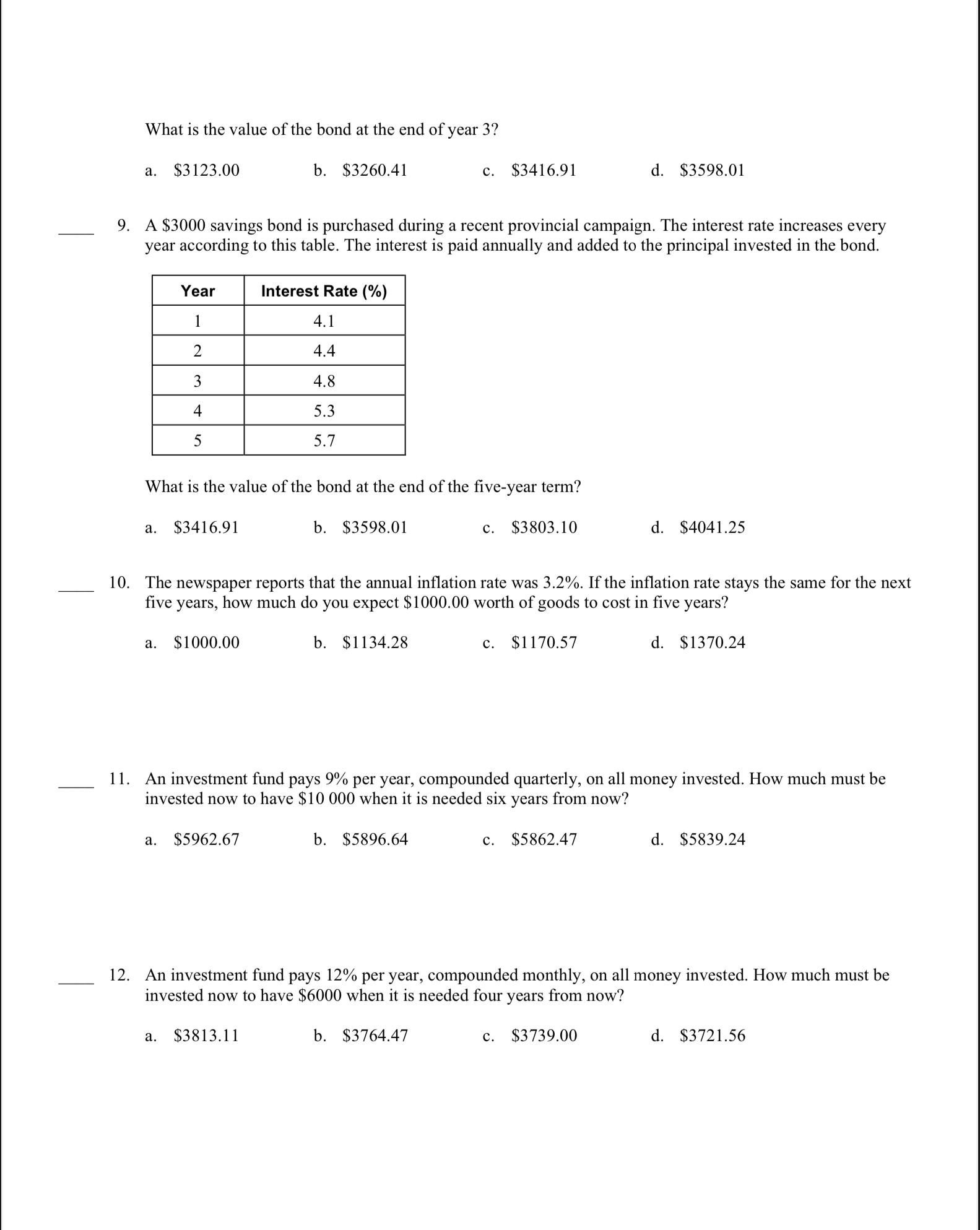 of 4 6. A new car costs you $16 000 to buy