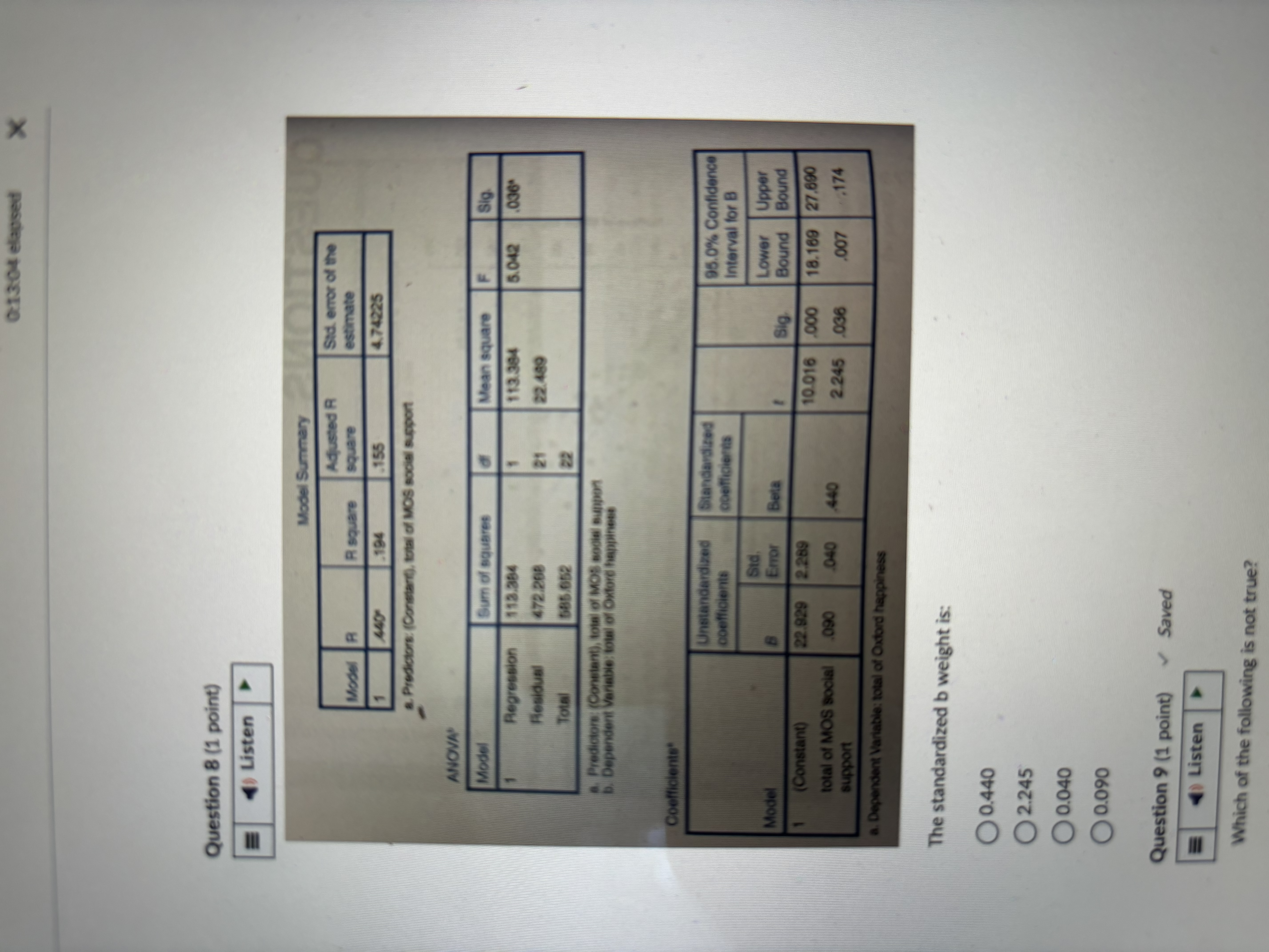 1800:12:28 elapsed X Question 2 (1 point) Listen Number of M/PISA bactersemias
