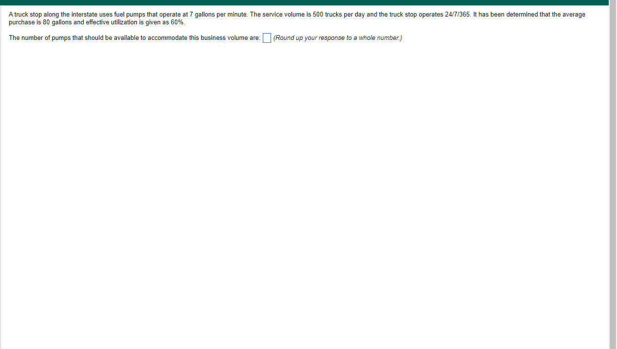  purchase is 80 gallons and effective utilization is given as 60%.