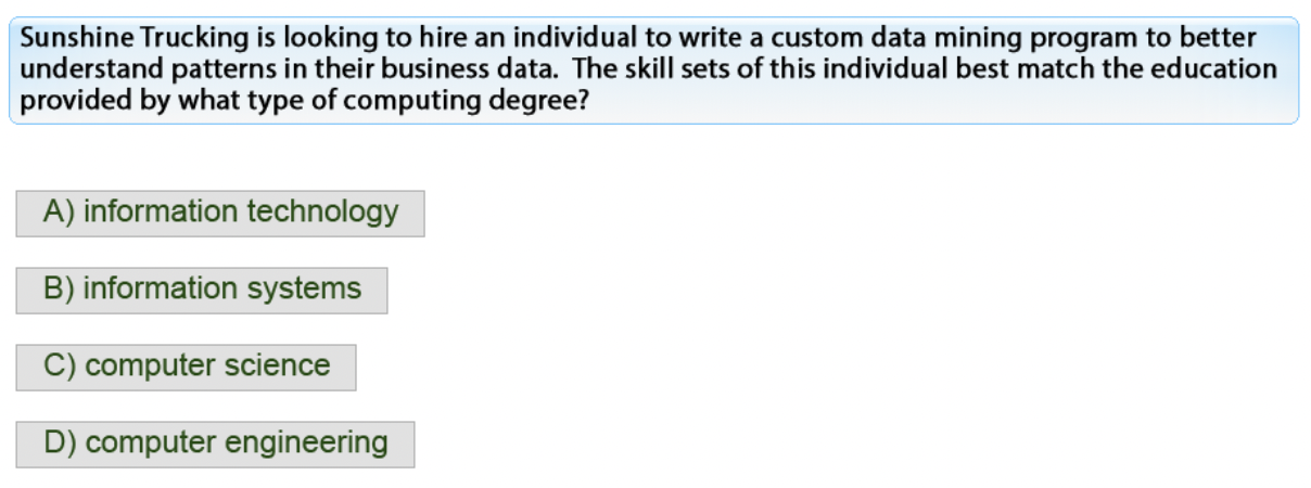 and also has a very proficient information systems staff in system development,