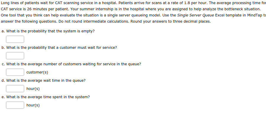 Probability system is empty & 0.167 \\ \cline { 2 - 2