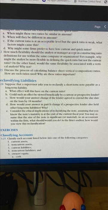 suppose a supervisor asks you to reclassify a short-term note payable as