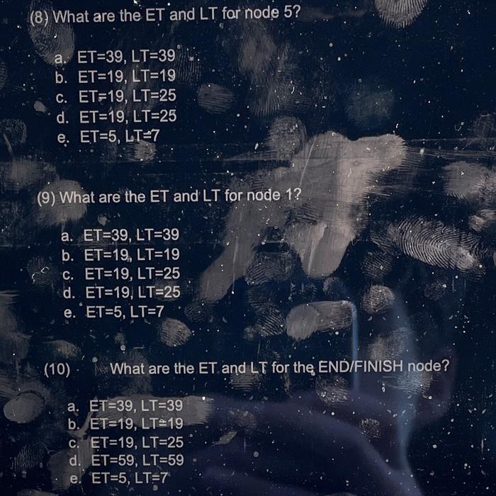 6 1 G, 22 L, 16 START END FINISH (8) What are