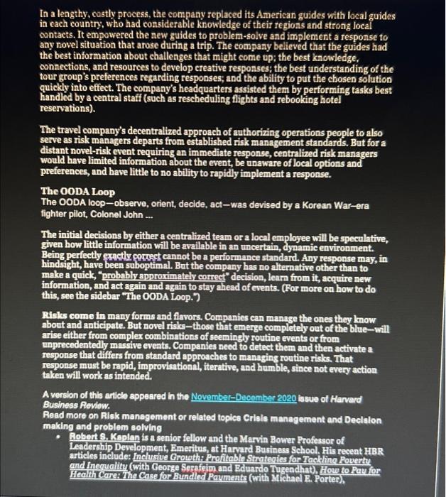 for the risks they face. Those risks can be significant, and while
