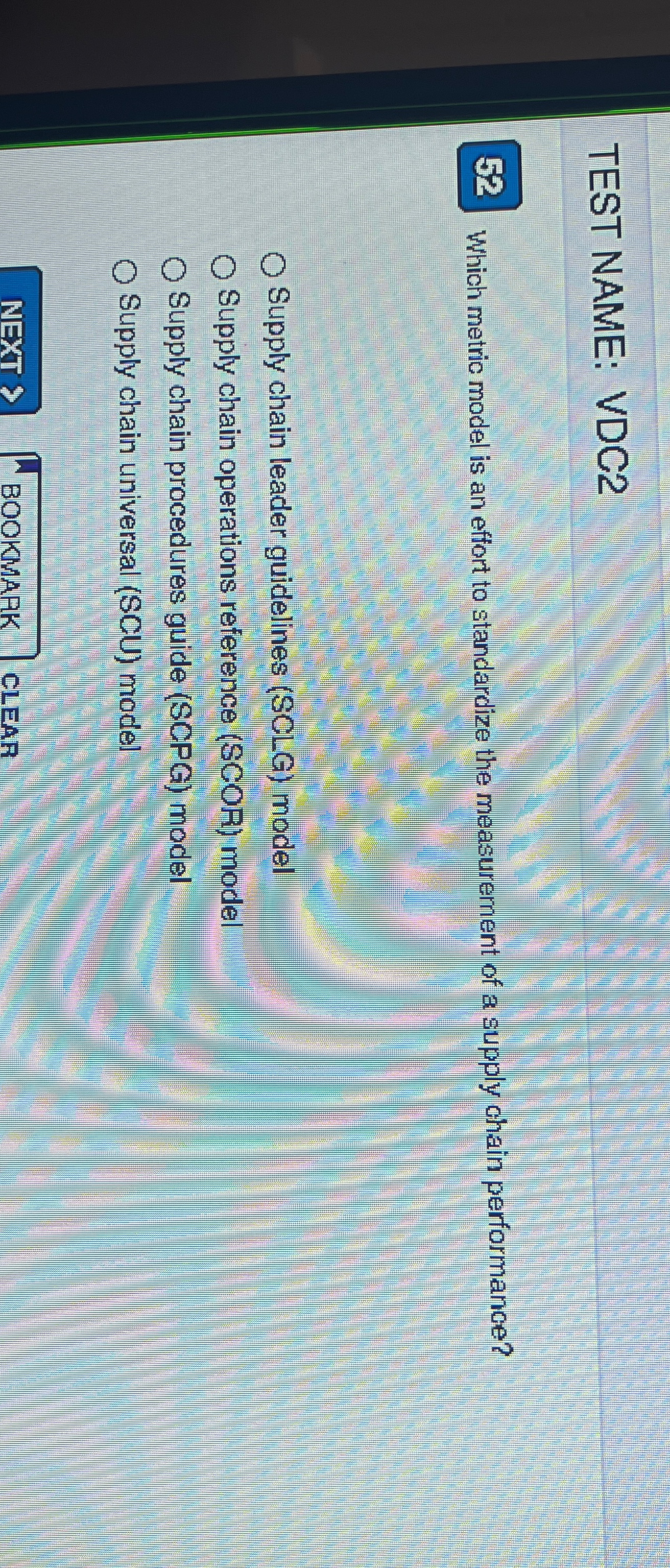  TEST NAME: VDC2 52 Which metric model is an effort to