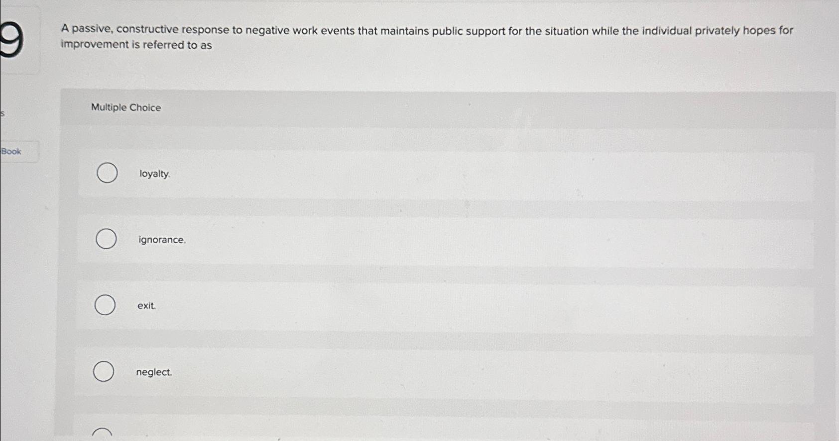 A passive, constructive response to negative work events that maintains public