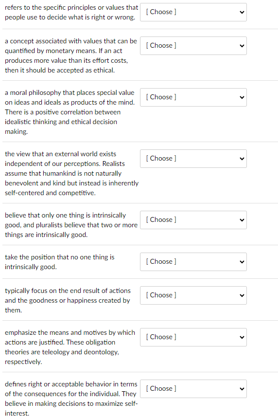  refers to the specific principles or values that people use to