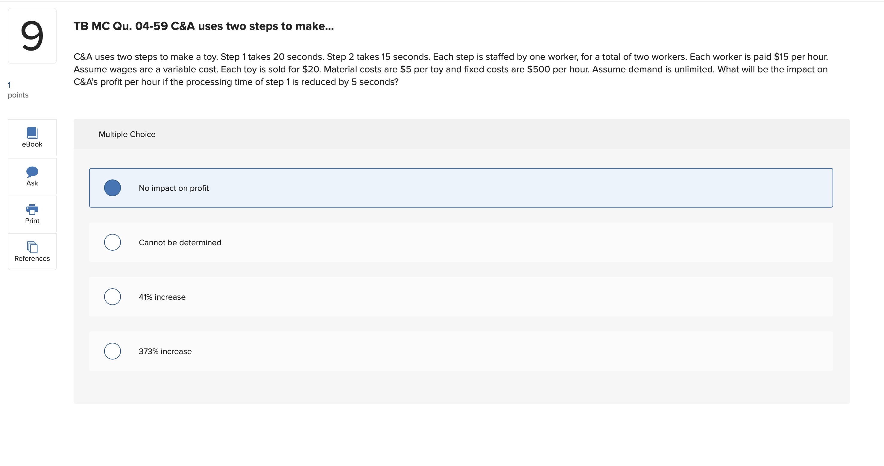 will be treated as a variable cost, at $15 per hour. What