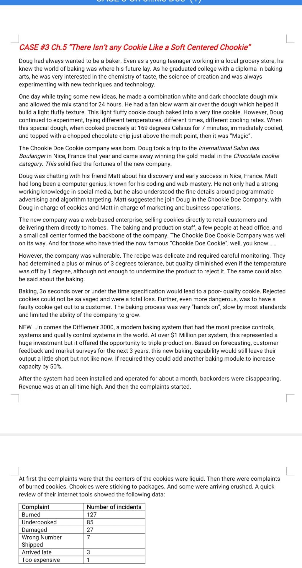 CASE #3 Ch.5 There Isnt any Cookie Like a Soft Centered Chookie