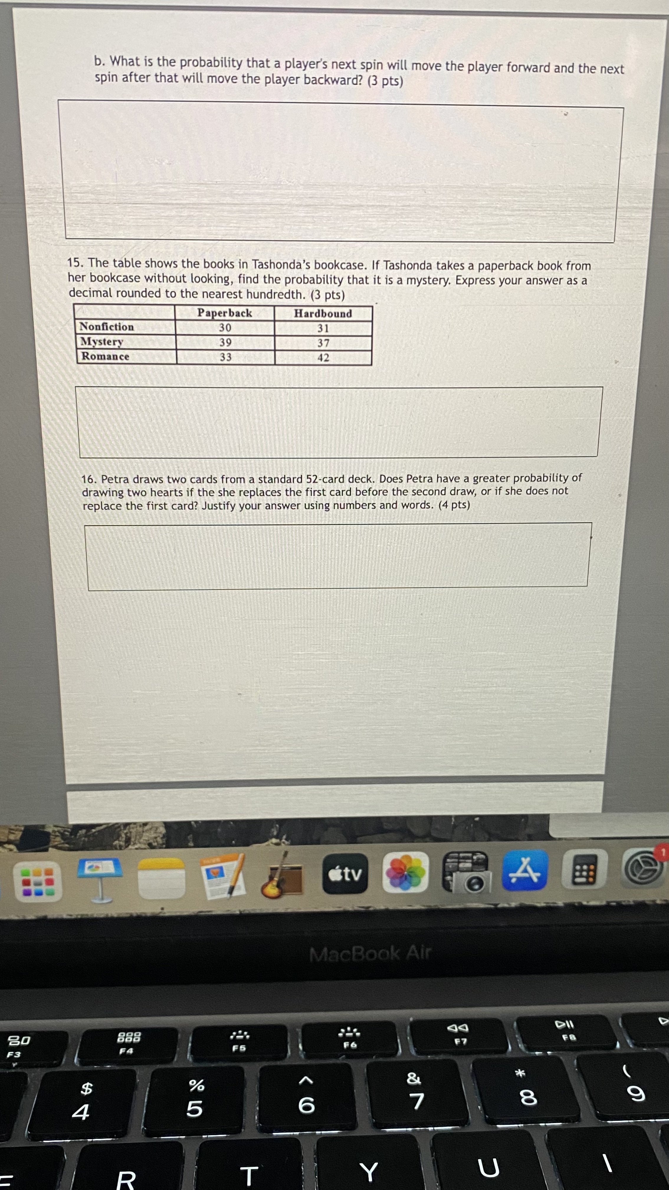 in the space provided using your keyboard and the equation editor of