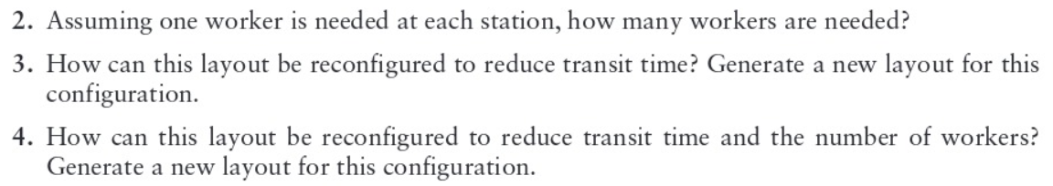 station, how many workers are needed? 3. How can this layout be