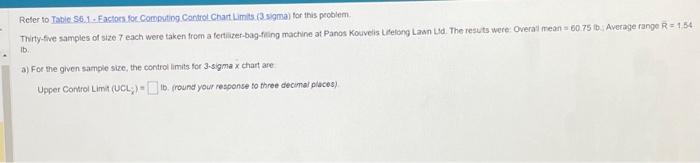  question 3. for the given sample size 1 upper control limit