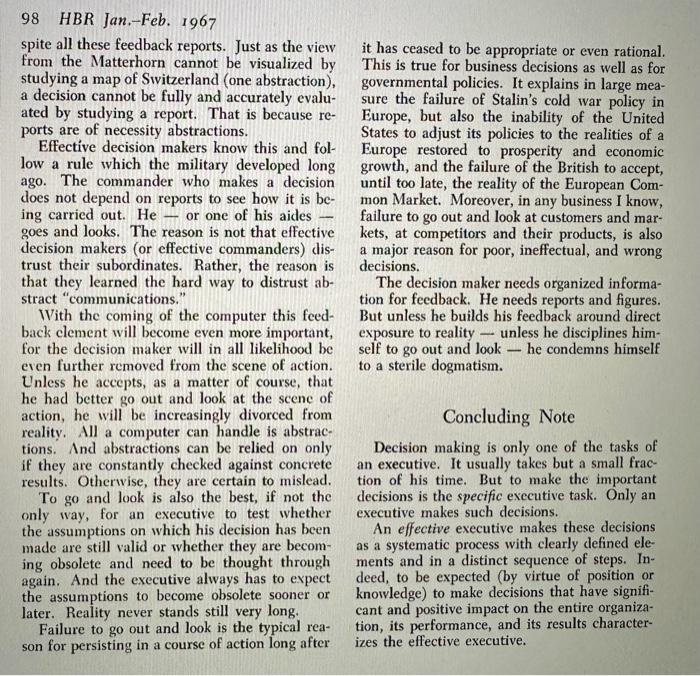 to make the few important deci Sequential Steps standing. They try to