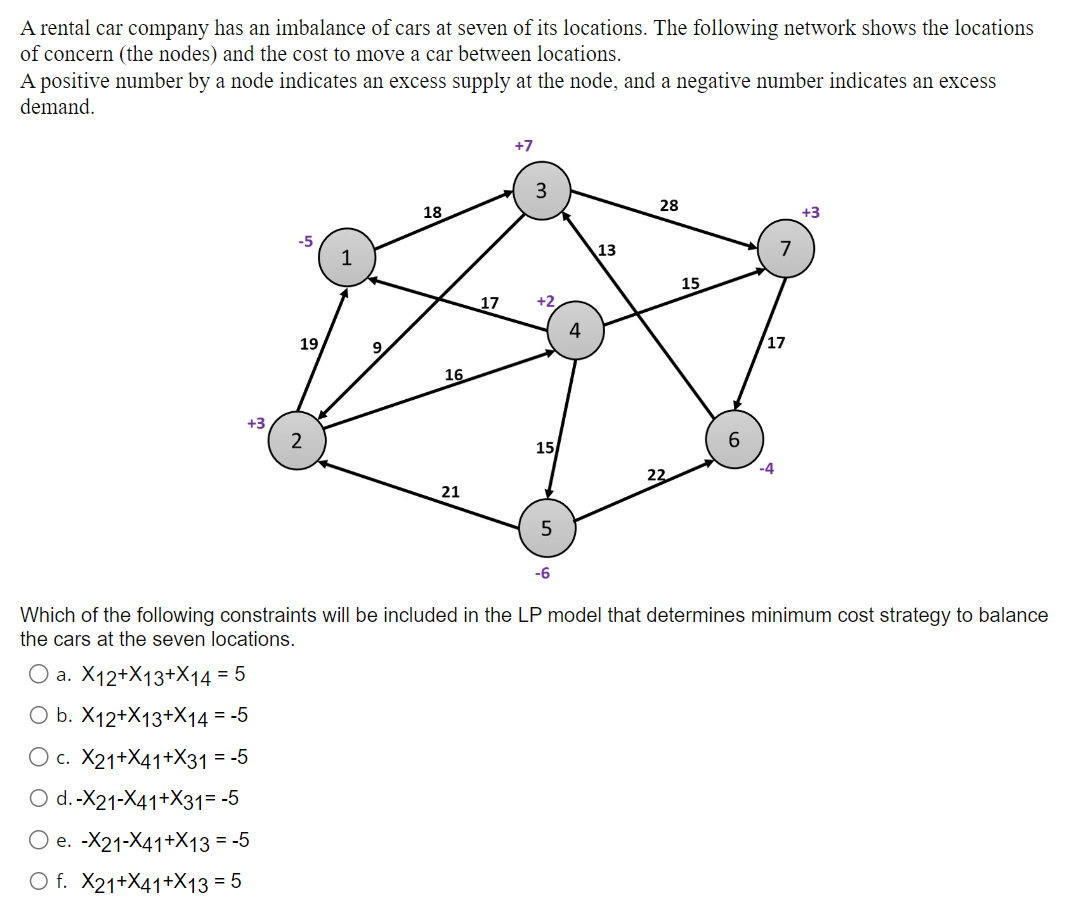 Find the answer based on the provided instructions. A rental car company