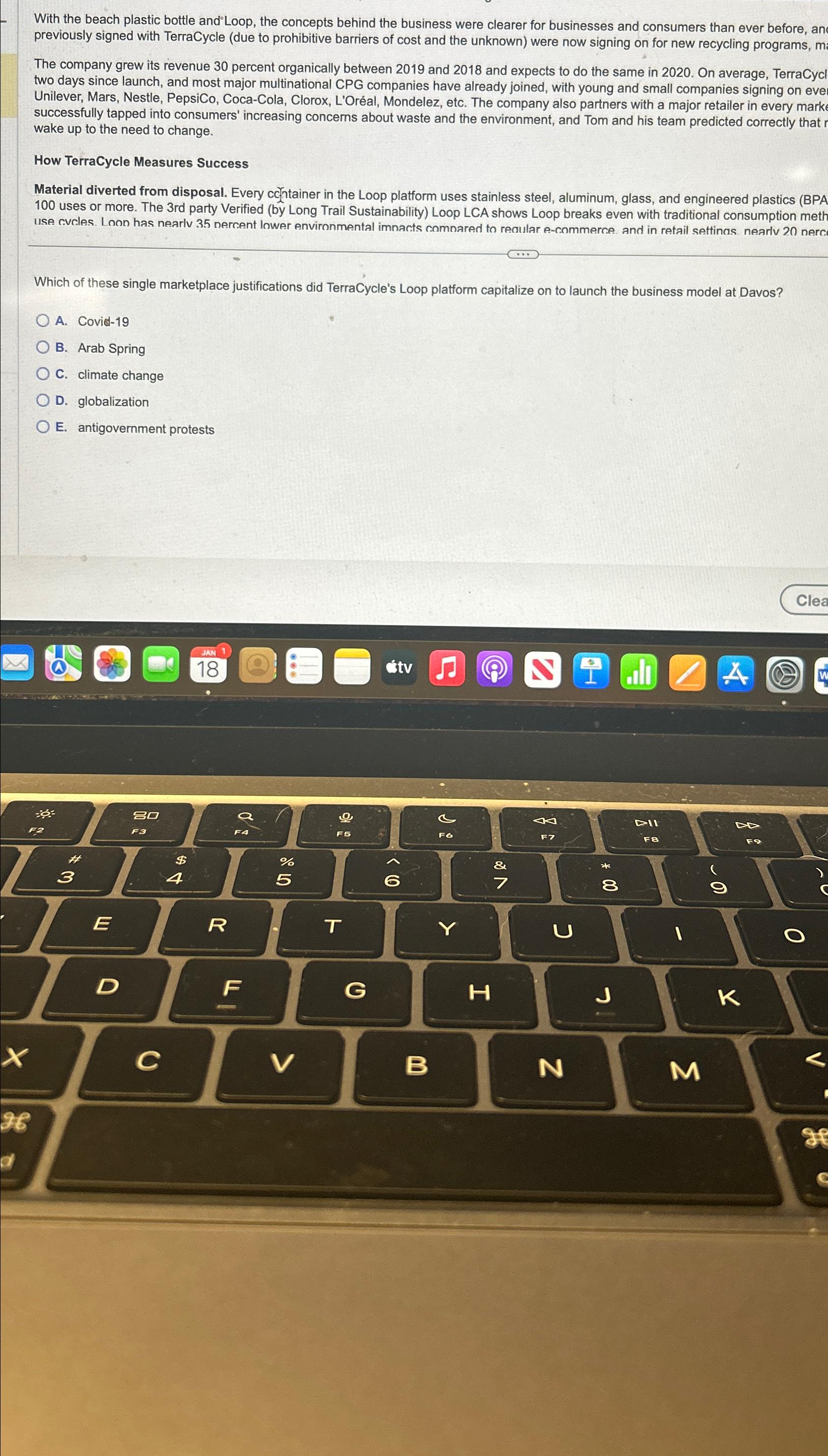  With the beach plastic bottle and "Loop, the concepts behind the