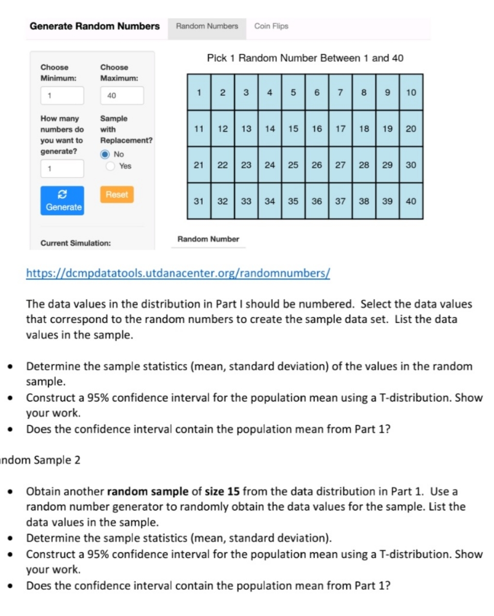  Generate Random Numbers Random Numbers Con Flips Pick 1 Random Number