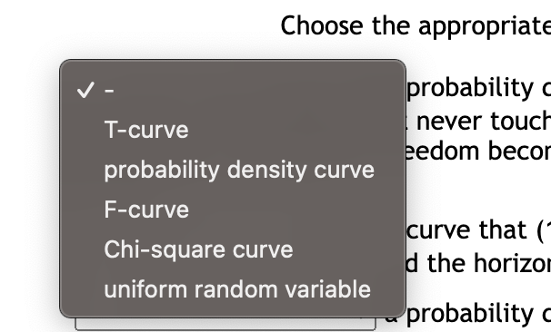 \fa probability density curve that (1) extends indefinitely in both directions,