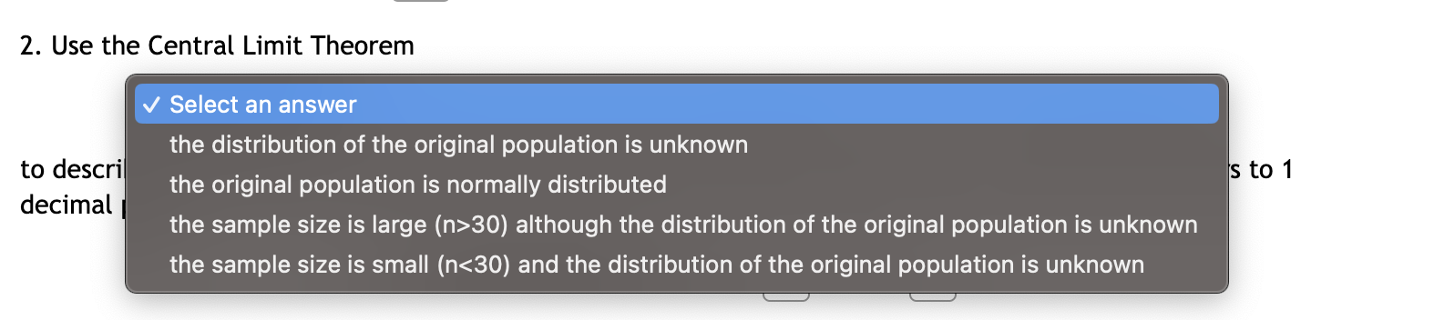 is normally distributed the sample size is small (n10 and n(1-p)>10 Suppose