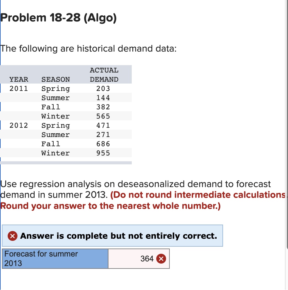  Need help Please! The answer is not 364 or 364.33. The