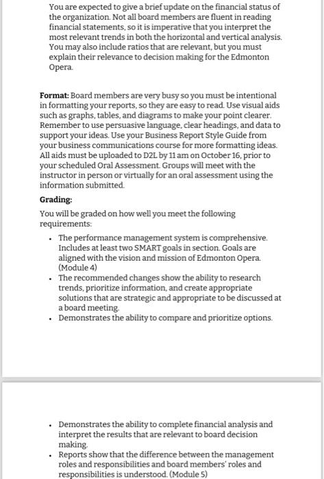 prepare for an upcoming board meeting from three different perspectives. Overview of