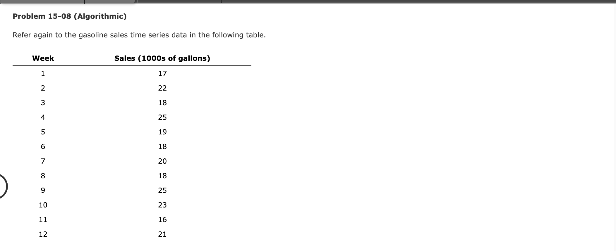 Please help with calculations Problem 15-08 (Algorithmic) Refer again to the gasoline