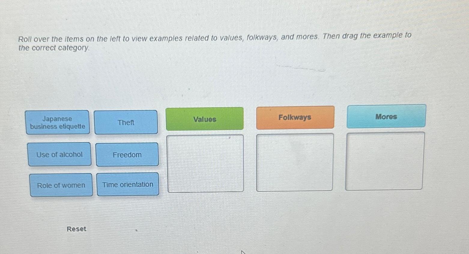  Roll over the items on the left to view examples related