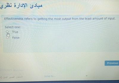  Effectiveness refers to getting the most output from the least amount