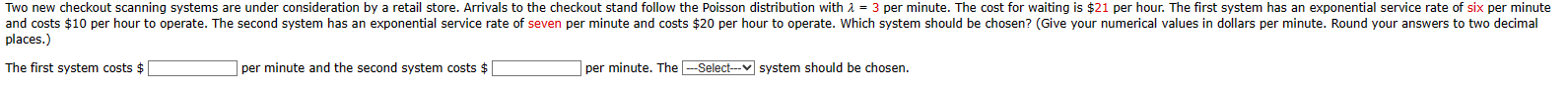 places.) The first system costs \\( \\$ \\) per minute and