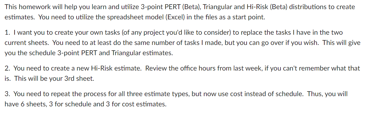 PLEASE FULLY EXPLAIN This homework will help you learn and utilize 3-point