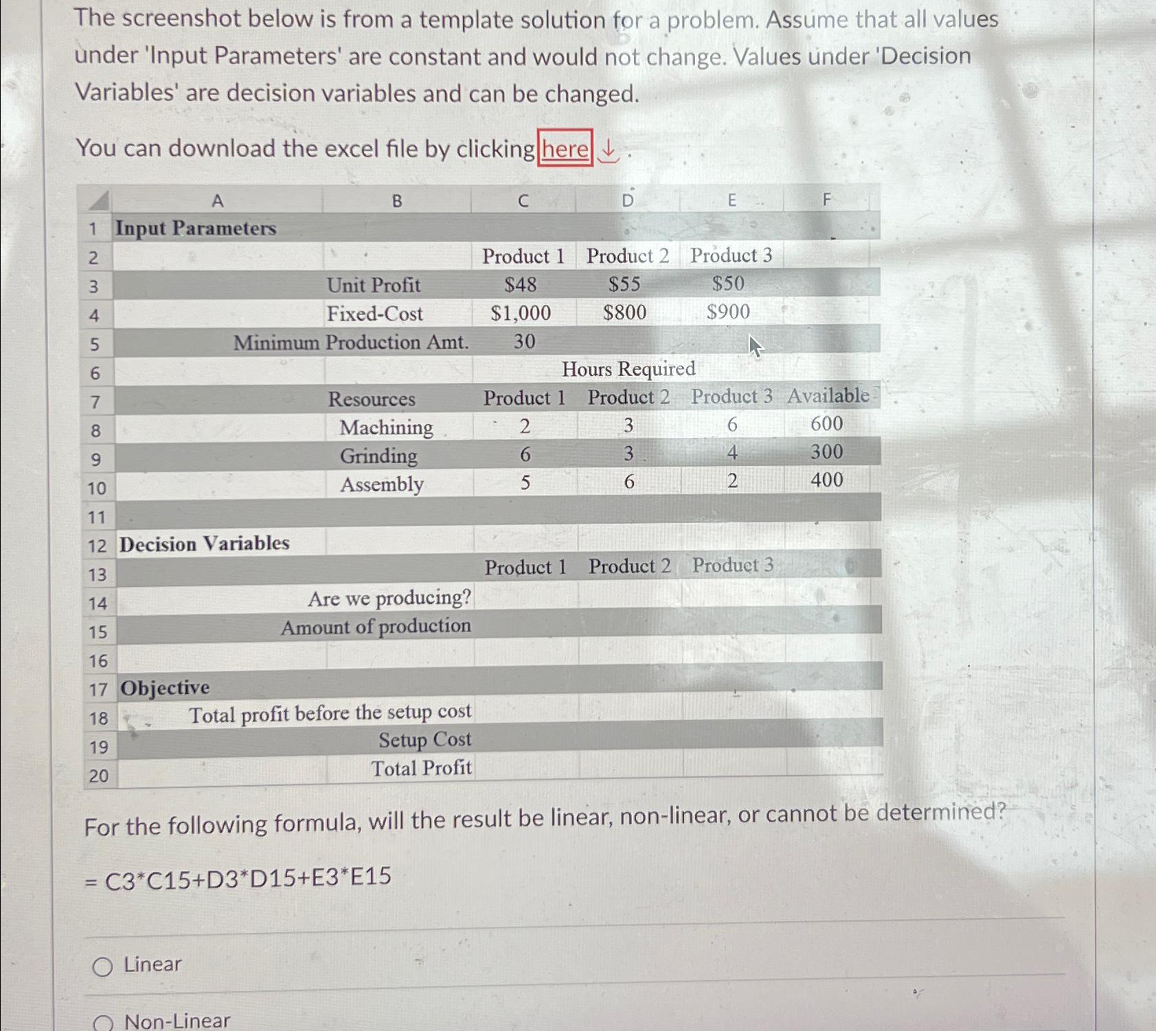  The screenshot below is from a template solution for a problem.