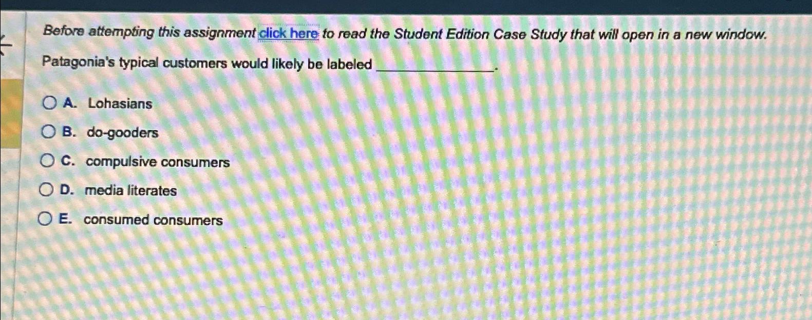  Before attempting this assignment click here to read the Student Edition