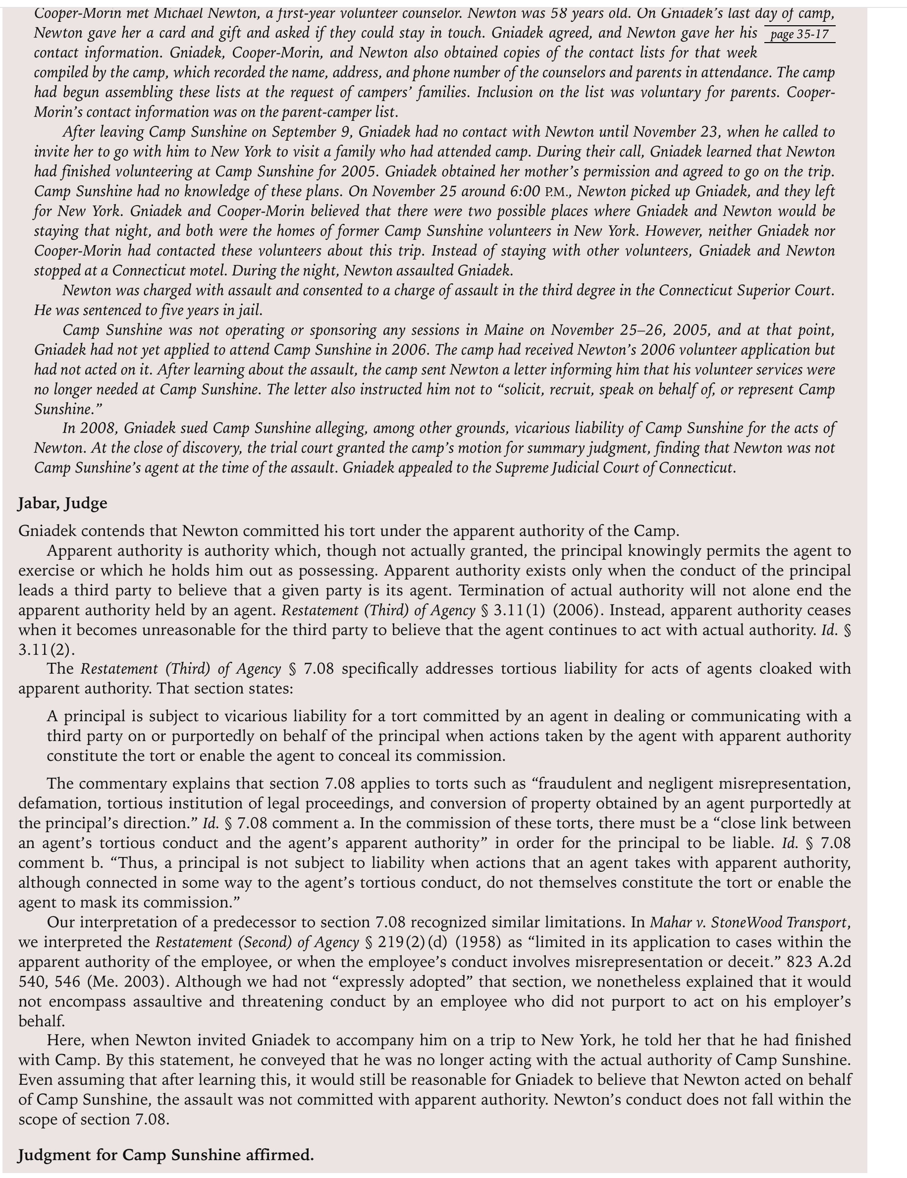 Camp Sunshine at Sebago Lake, Inc. 11 A.3d 308 (Me. 2011) Camp