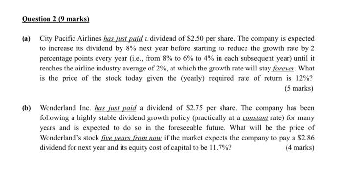 be awarded full mark if clearly stated numerical formula (including the left-hand
