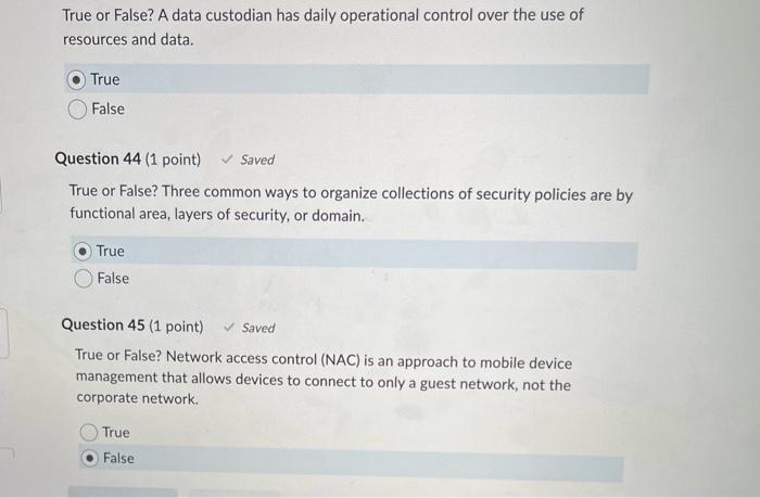 Urgent Help Needed for exam ..please answer this question. please True or