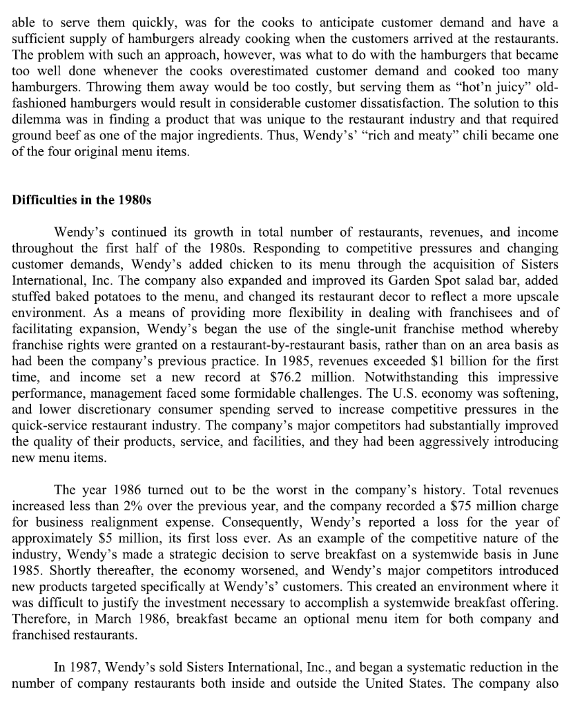 paid by franchise owners, and interest earned on investments. The increase in