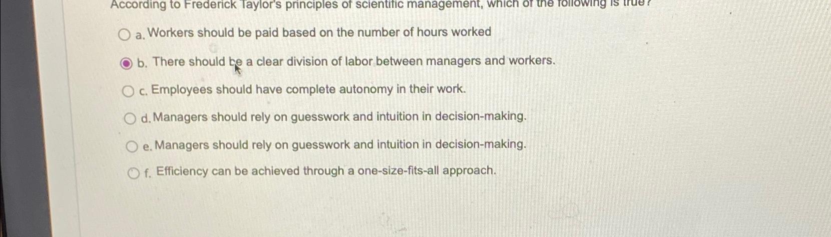 a. Workers should be paid based on the number of hours