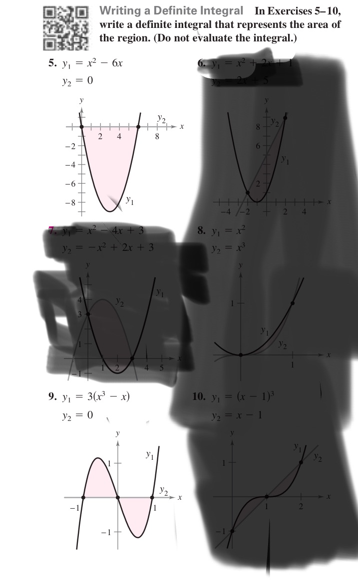 Only solve #5 and #9 E}@ Writing a Definite Integral In Exercises