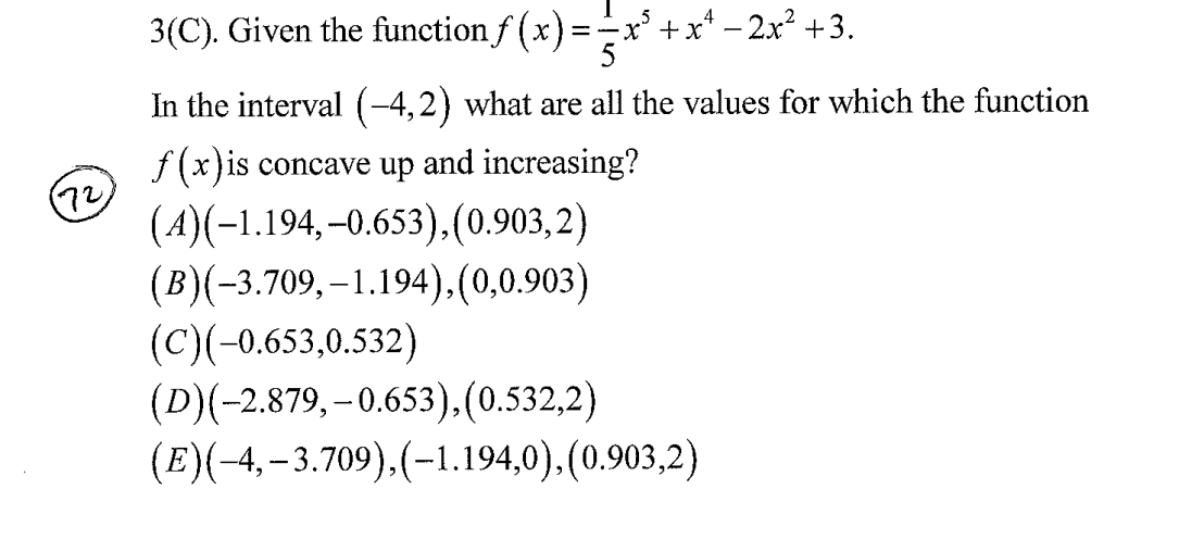 Question: 3(C). Given the function f ( x ) = x +