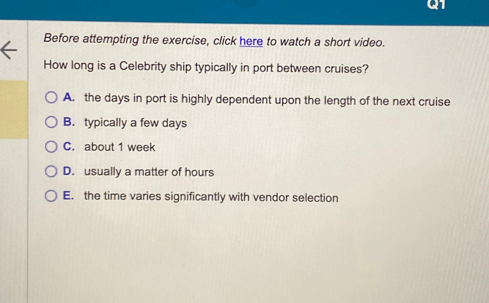  Before attempting the exercise, click here to watch a short video.