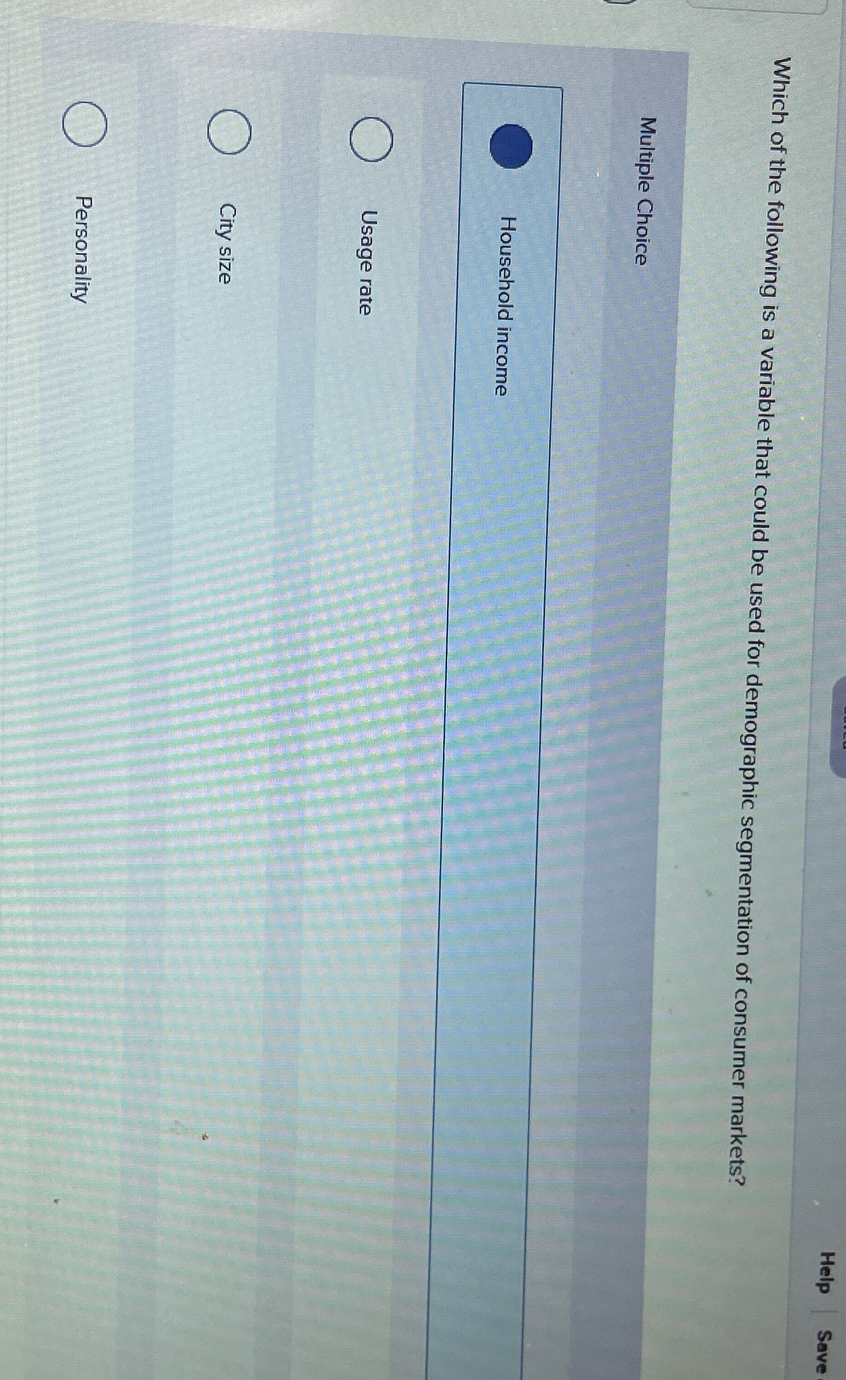 Help Save Which of the following is a variable that could