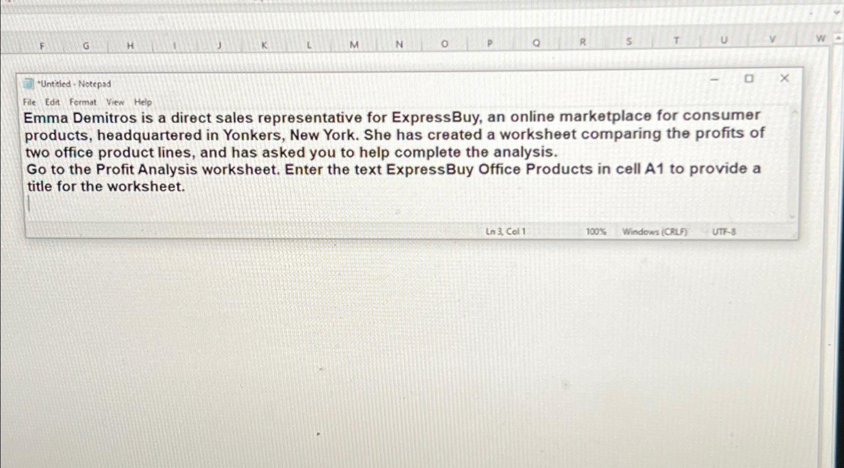  iil -Untited - Notepad Fie Edit Fermat View Help Emma Demitros