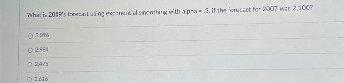 questions are based on the following: The dean of CBA is forecasting