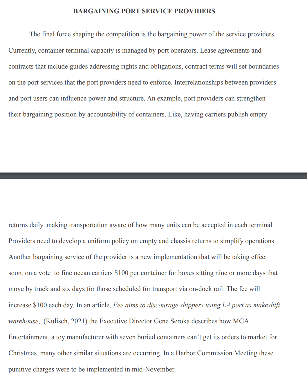 who were affected by change recently is the shipping industry, but more